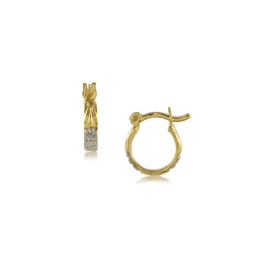 35629 18K Gold Layered Hoop Earring