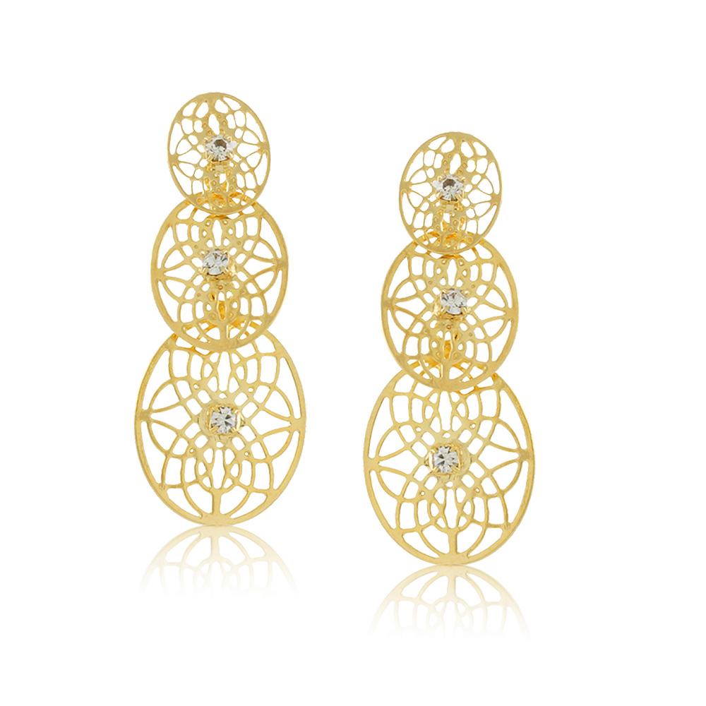 36180 - 18K Gold Layered Earring