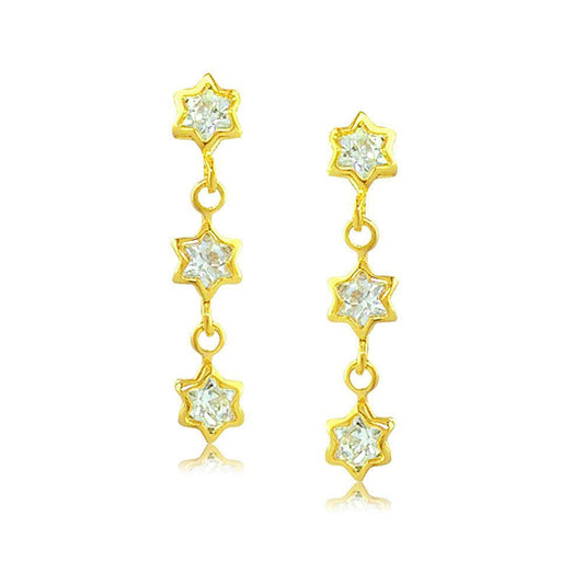 37370 18K Gold Layered CZ Earring