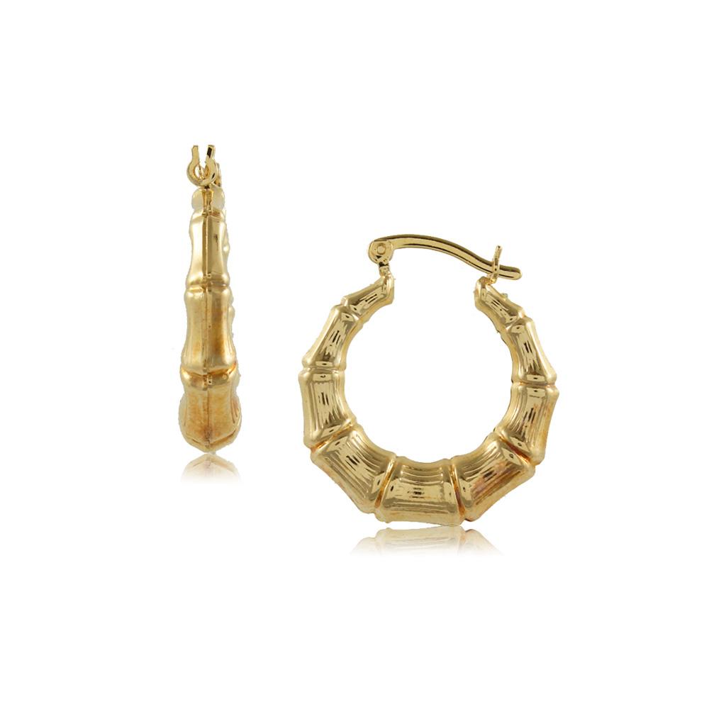 37498 18K Gold Layered Hoop Earring