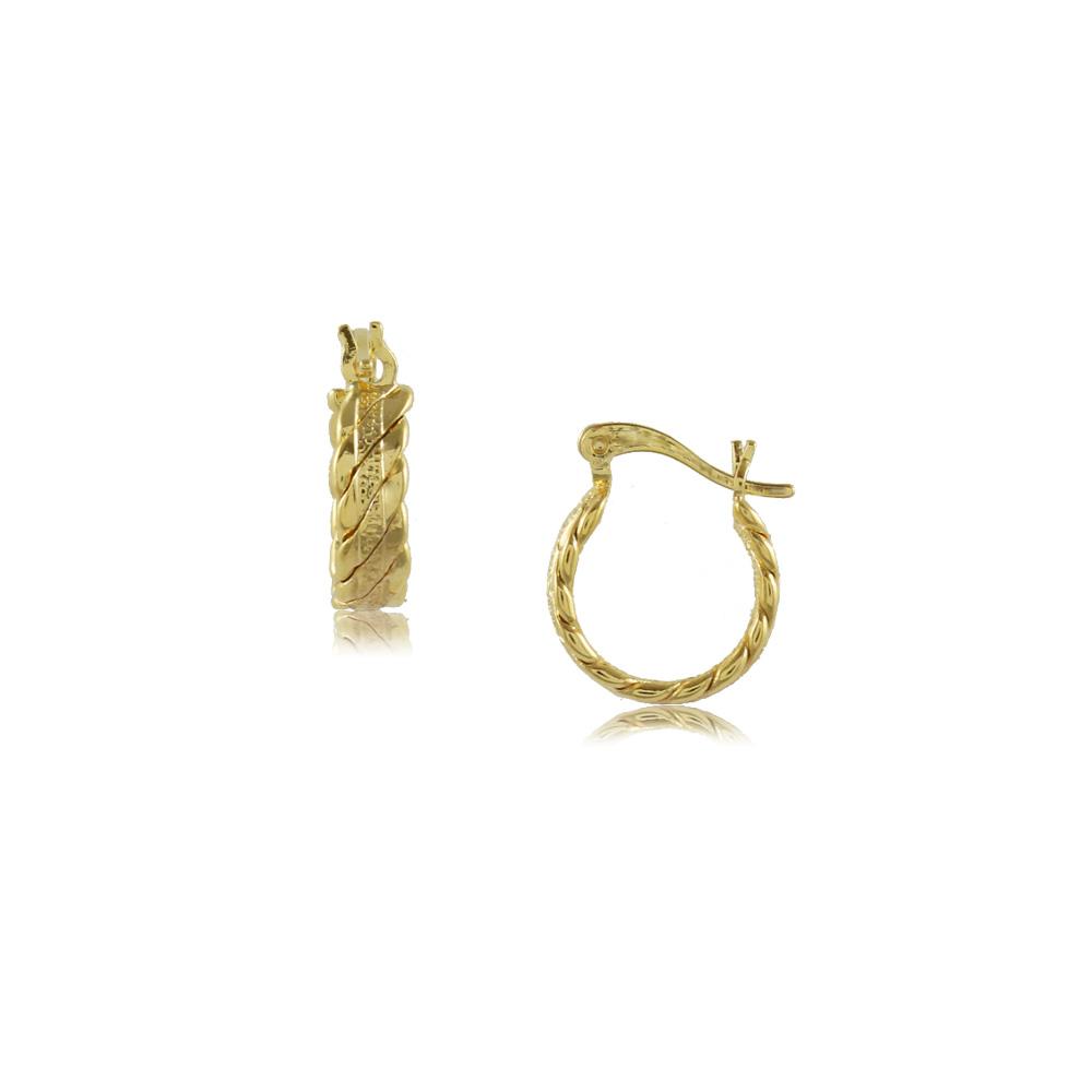 37501 18K Gold Layered Hoop Earring