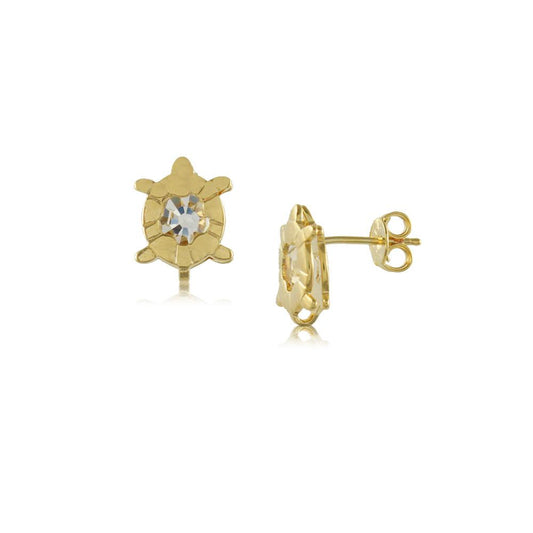 37564 18K Gold Layered CZ Earring