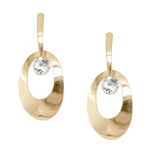 38063v 18K Gold Layered Earring Rose Gold