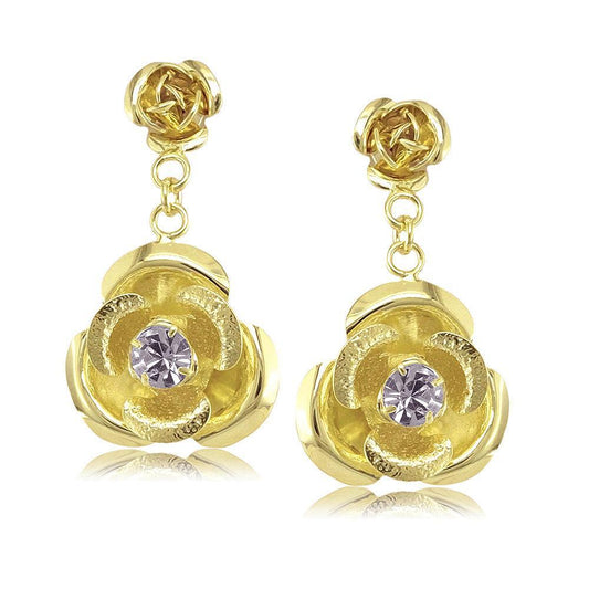 38149 18K Gold Layered -CZ Earring