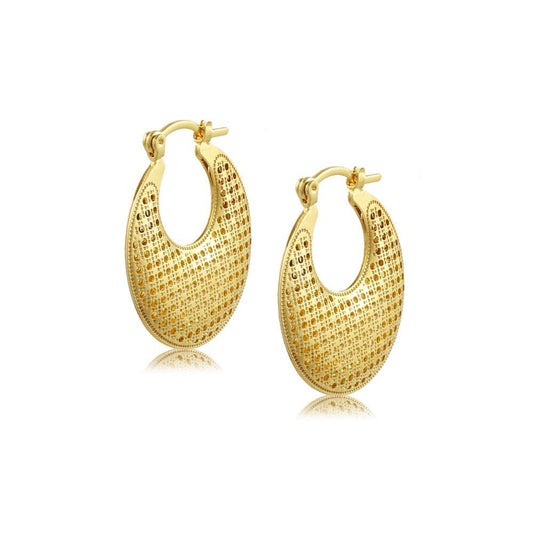 38254 18K Gold Layered -Hoop Earring