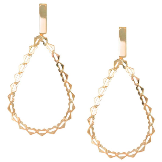 38392v 18K Gold Layered Earring Rose Gold