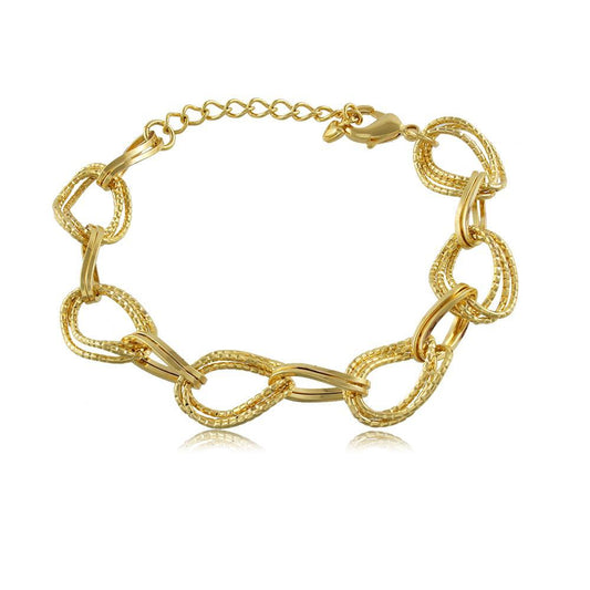 40028R 18K Gold Layered Bracelet 18cm/7in