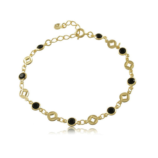 40109R 18K Gold Layered Bracelet 18cm/7in