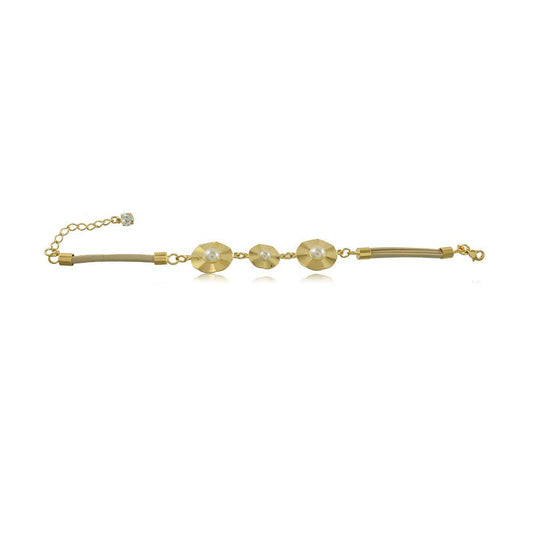 40275R 18K Gold Layered Bracelet 18cm/7in