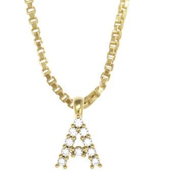 45261-A 18K Gold Layered Clear CZ Necklace