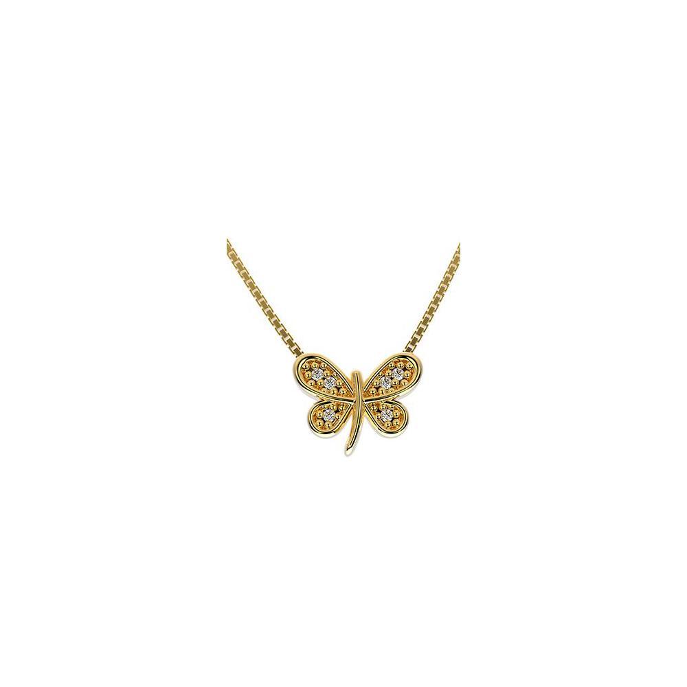 45270 18K Gold Layered CZ Necklace