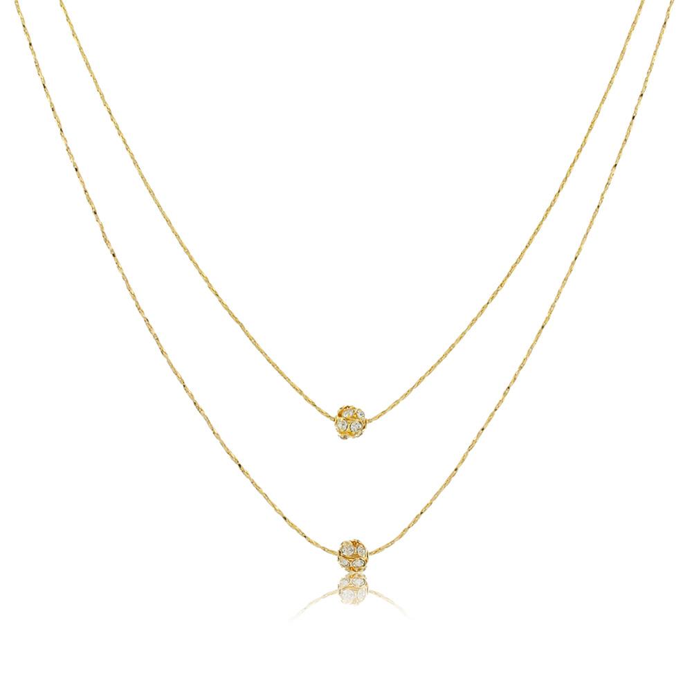 46049 18K Gold Layered Necklace 45cm/18in