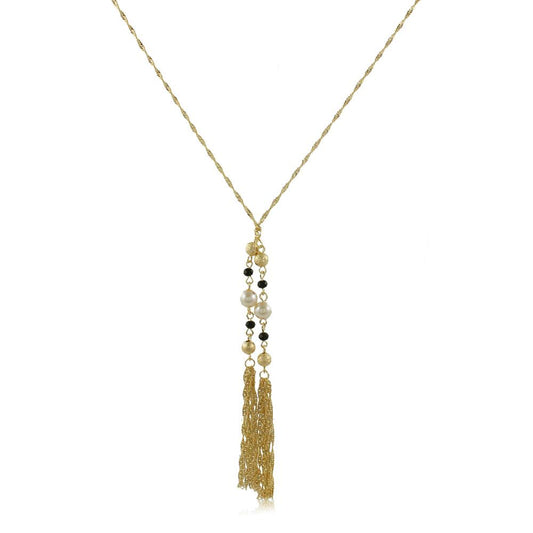 46117 18K Gold Layered Tie Necklace 85cm/34in