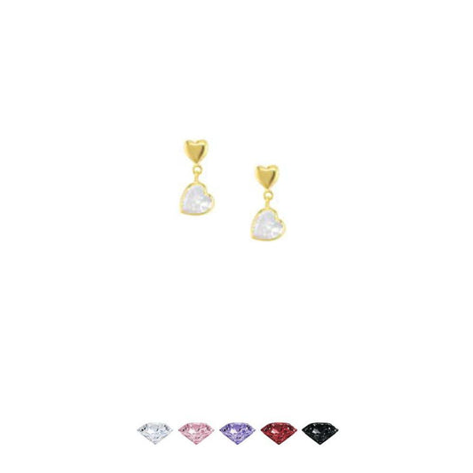 5058R 18K Gold Layered CZ Earring