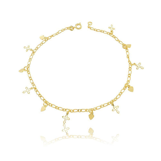 58006 18K Gold Layered Anklet 25cm/10in