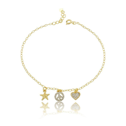 58008 18K Gold Layered Anklet 25cm/10in