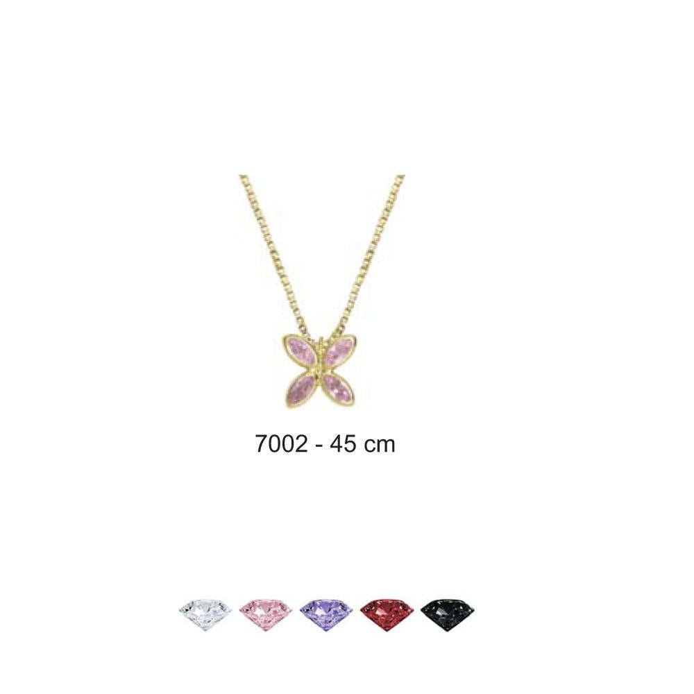 7002R 18K Gold Layered CZ Necklace 45cm/18in