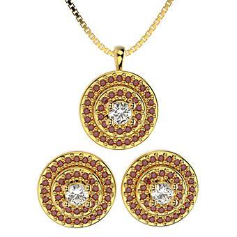 71759 18K Gold Layered CZ Set