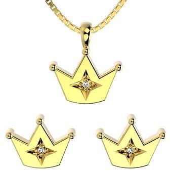 71776 18K Gold Layered CZ Set