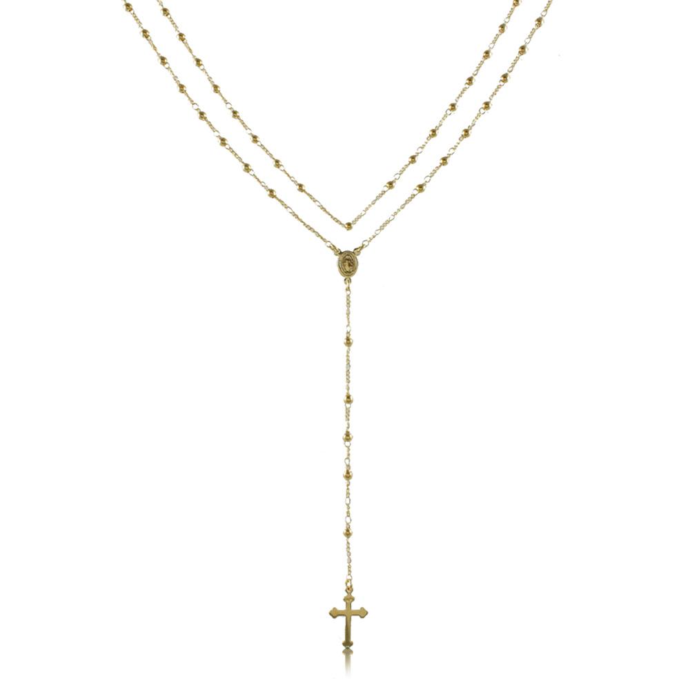 92012 18K Gold Layered -Rosary 75cm/30in