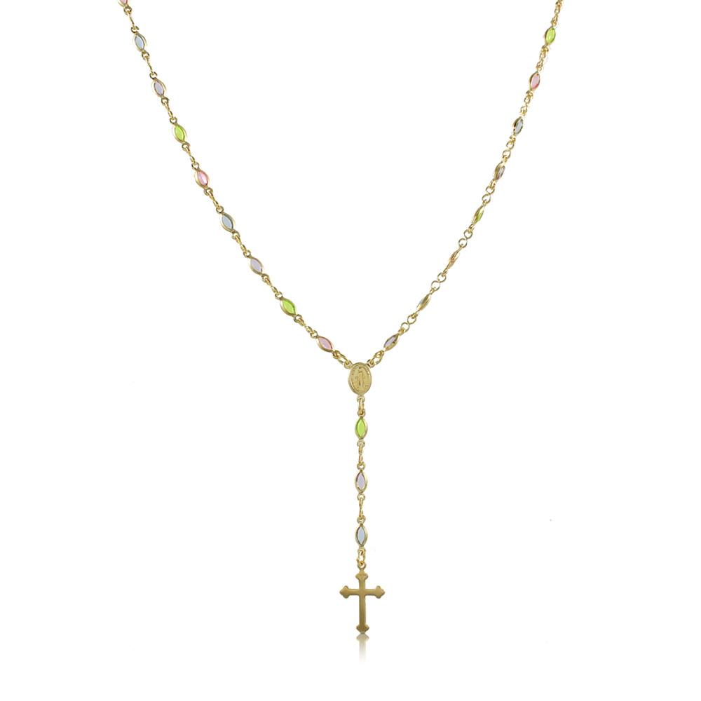 92028 18K Gold Layered -Rosary 45cm/18in