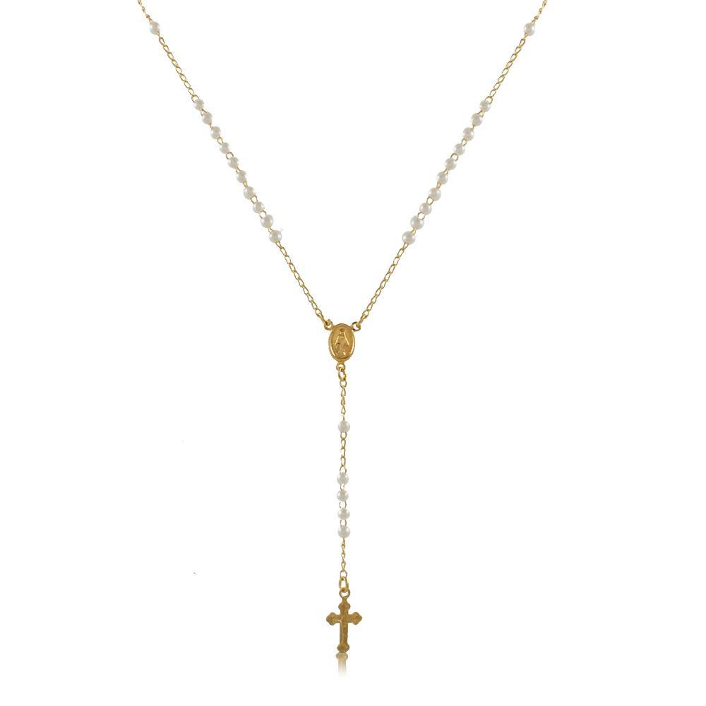 96008 18K Gold Layered Rosary 45cm/18in