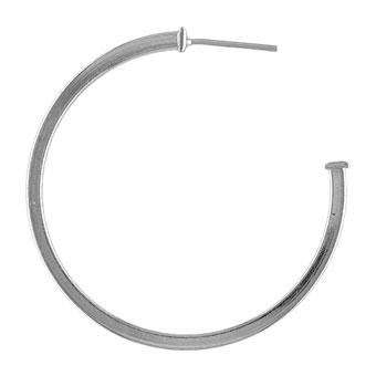 35390B White Gold Layered Hoop Earring